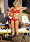 Jennifer Ellison Sexy in Red bikini at a pool